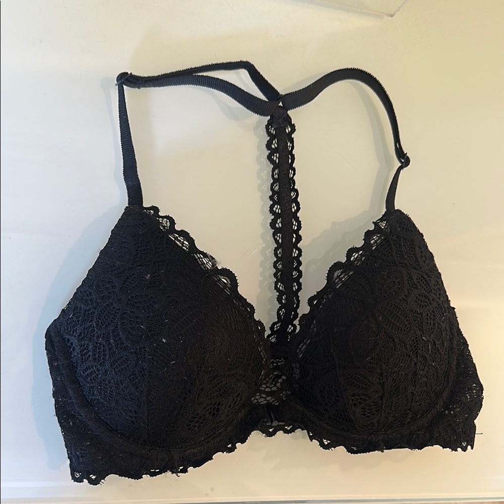 PINK Elegant Black Lace Bra